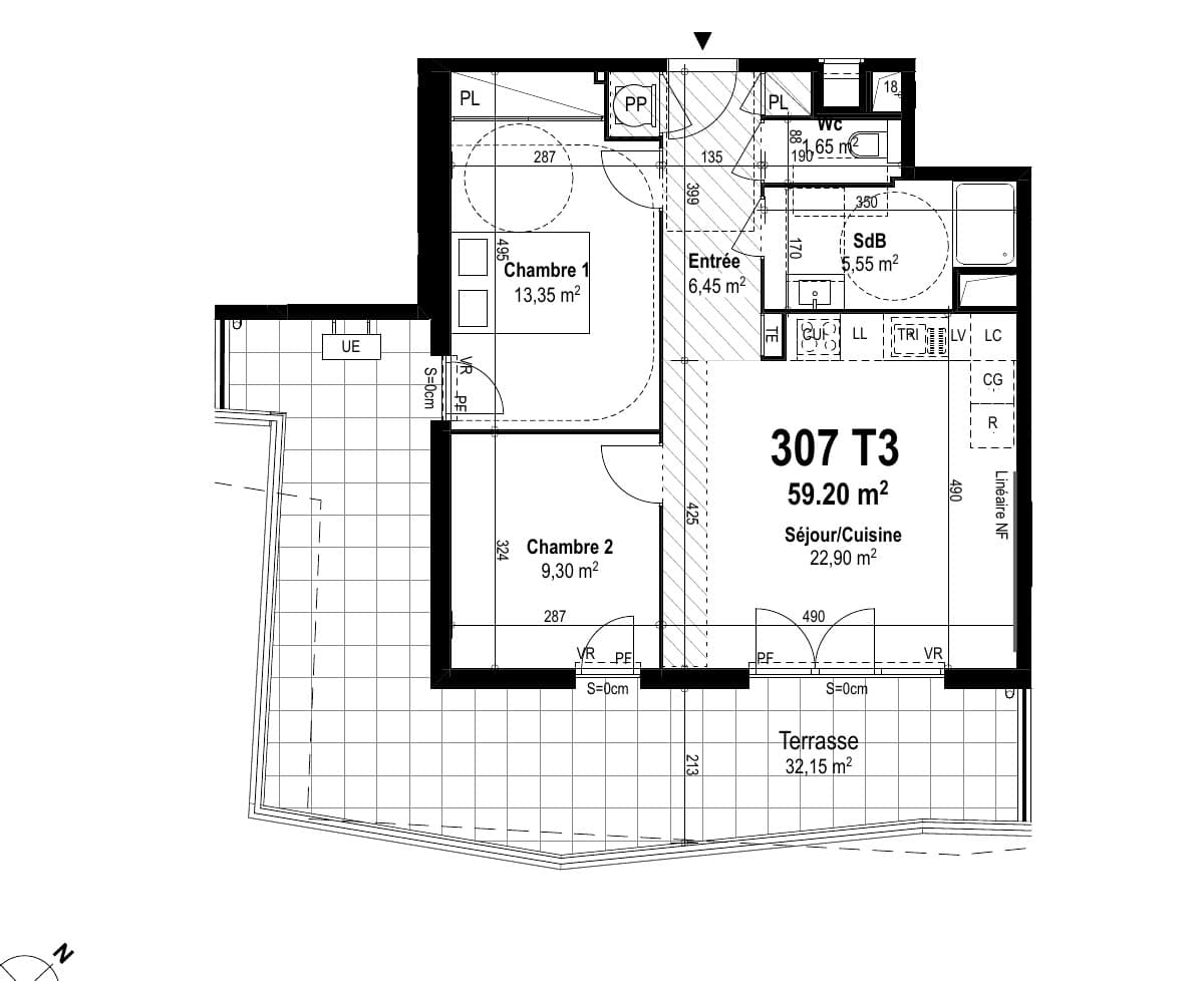 Plan du logement de Marseille